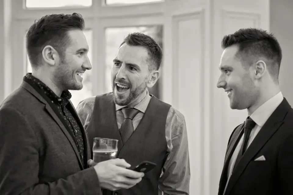 Stephen Seabourne entertaining wedding guests as The Mystery Guest