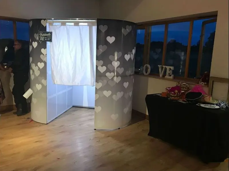 Hearts outer skin on the Limelite enclosed Photobooth